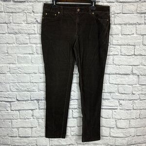 Michael Kors Brown Corduroy Skinny Pants Size 12
